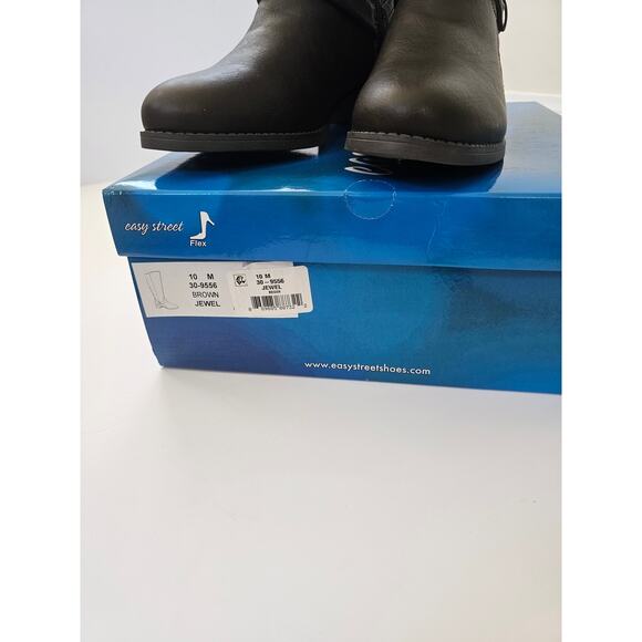 Easy Street Jewel Riding Boots Brown Size 10M NWT and BOX - Picture 9 of 9